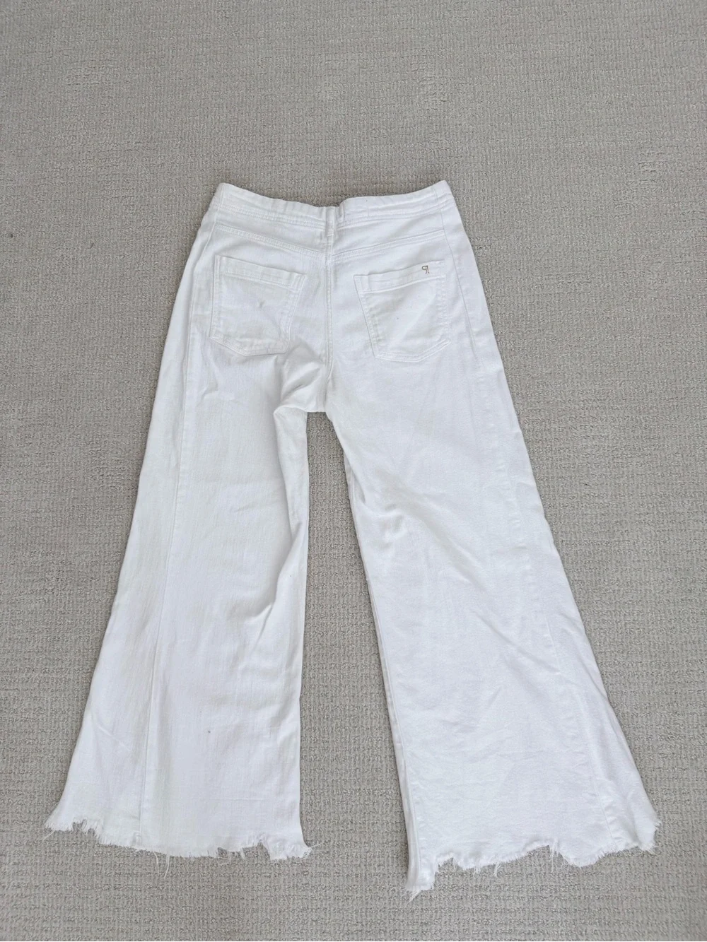 Pilcro Adi Mid-Rise Frayed Relax Flare Jeans